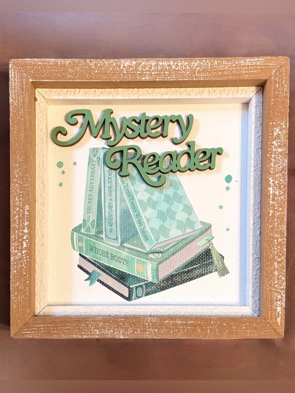 6.25" Mystery Reader Wooden Tabletop Décor